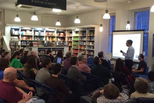 Roundtable on History and Games at Blackwell's bookshop with Daniel Mersey, author of Lion Rampant: Medieval Wargaming Rules, and Daniel Faulconbridge, editor of the magazine Wargames Illustrated.